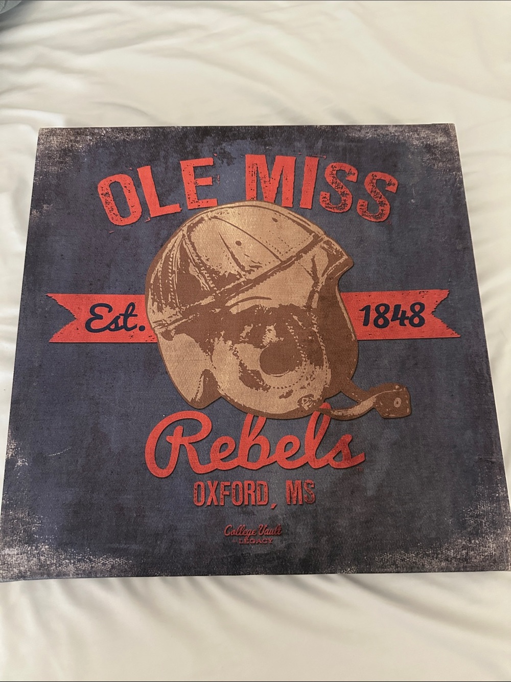 Ole Miss Rebels Wall Art Sign - Navy & Red